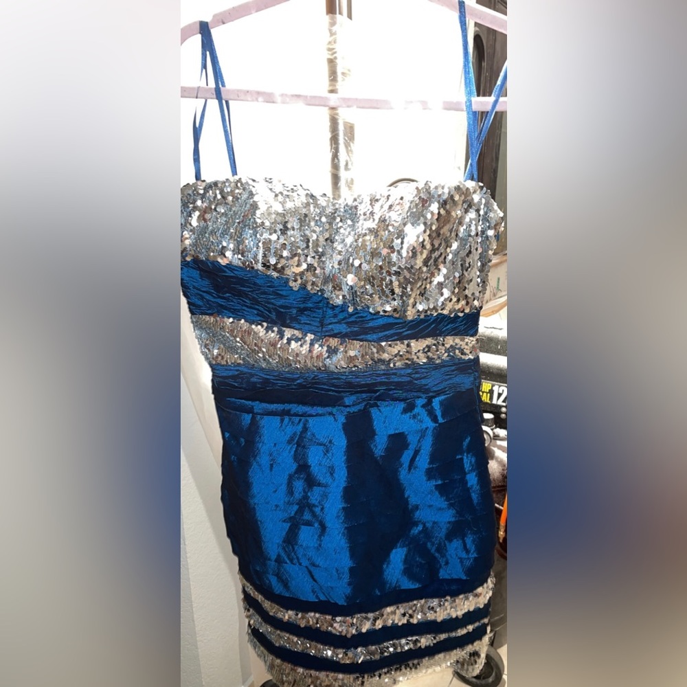 Blue Dress Sequin